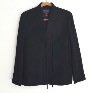 Lafayette 148 Black Blazer Embroidered Jacket Medium